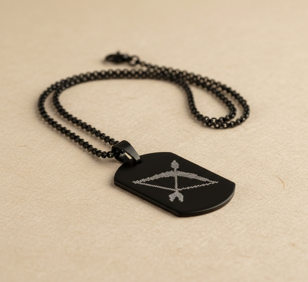 Ram Baan Microcarved Tag Pendant