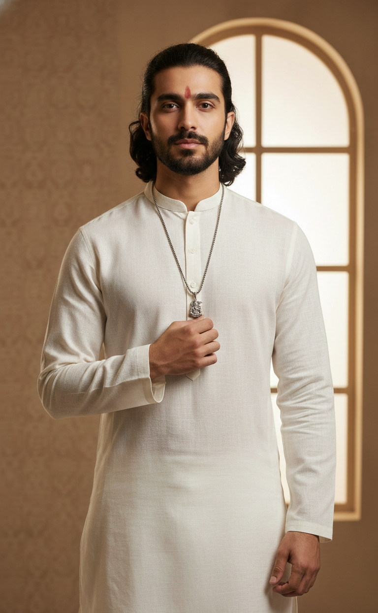 Hanuman Silver Locket With Chain