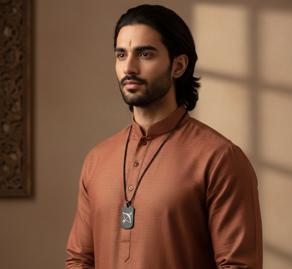 Ram Baan Microcarved Tag Pendant